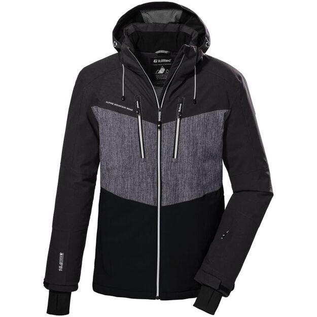 Killtec KSW 45 Men\ s Zip-Up Ski Jacket with Detachable Hood, Gray/Black (38699/238)