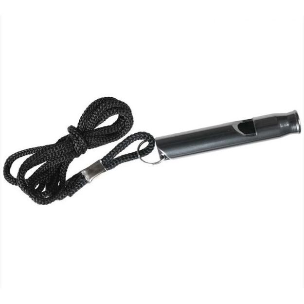 Survival Whistle - Aluminum - Black