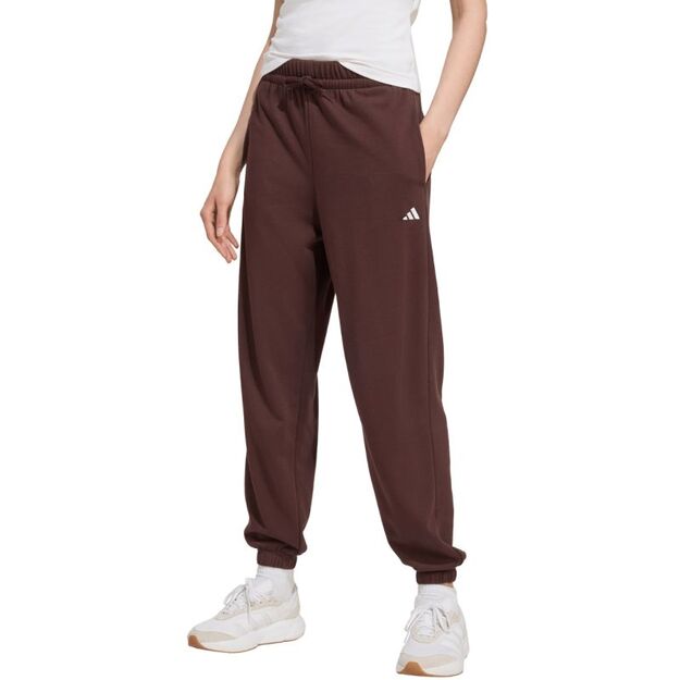 adidas Essentials Small Logo French Terry Cuffed Women\ s Pants Brown JX3864