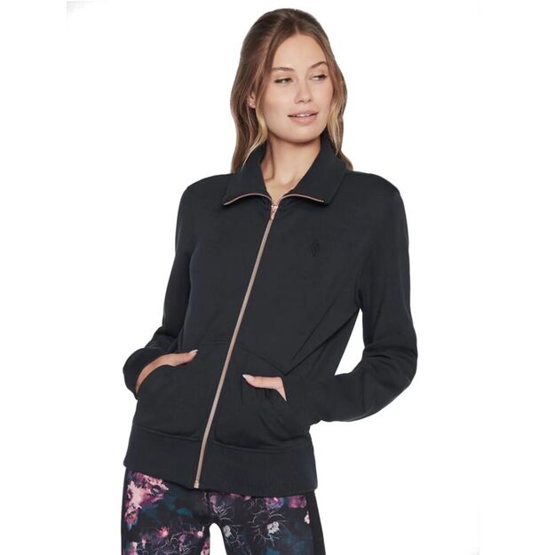 Skechers Hoodless Hoodie Skechcloud Jacket WJA288-BLK Black L