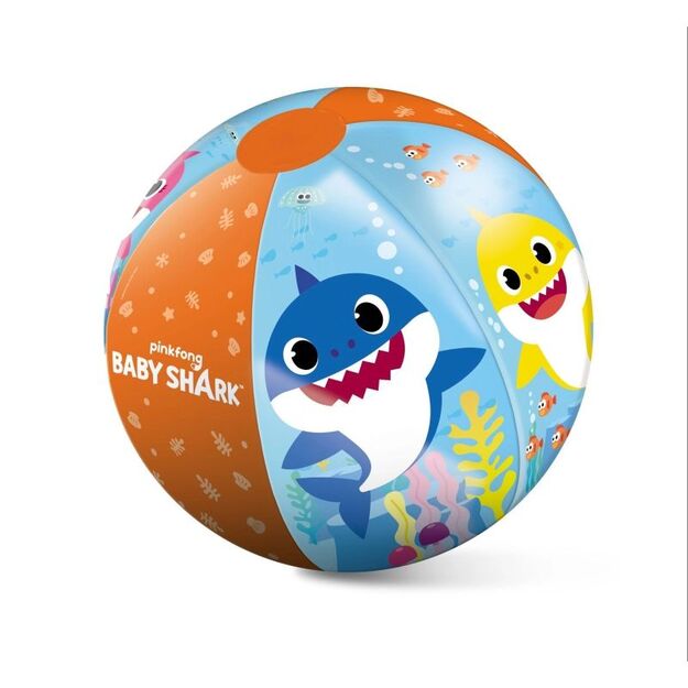 Large inflatable beach ball with Baby Shark motif MONDO