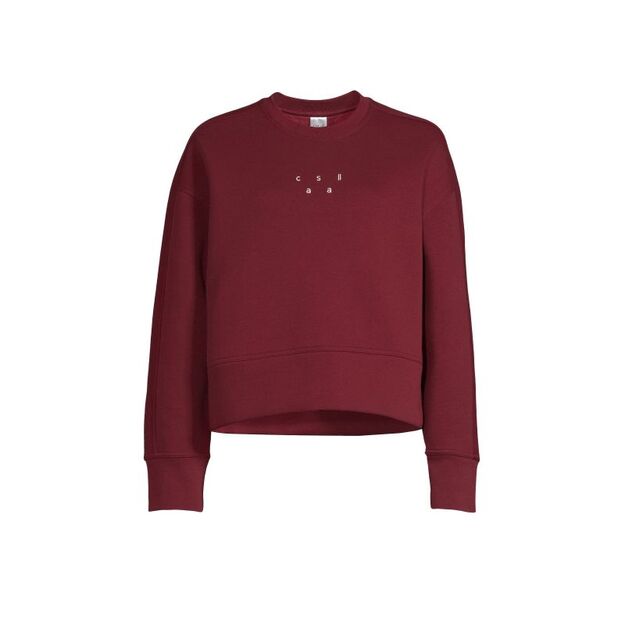 CASALL Boxy Crew Neck Sweatshirt evening red