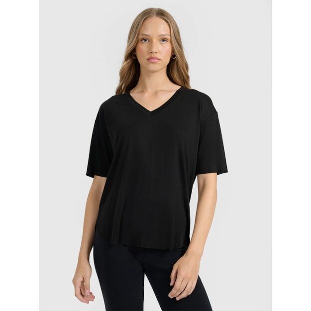 Women\ s oversize T-shirt with modal 4F 4FRAW25TTSHF3283-21S