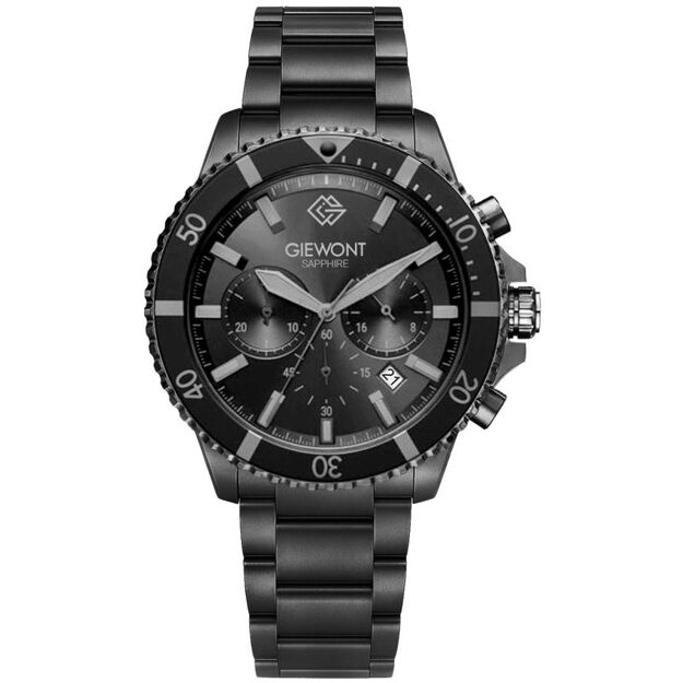 Giewont Chronograph Sapphire Black Titanium Men\ s Watch GW3970-B1