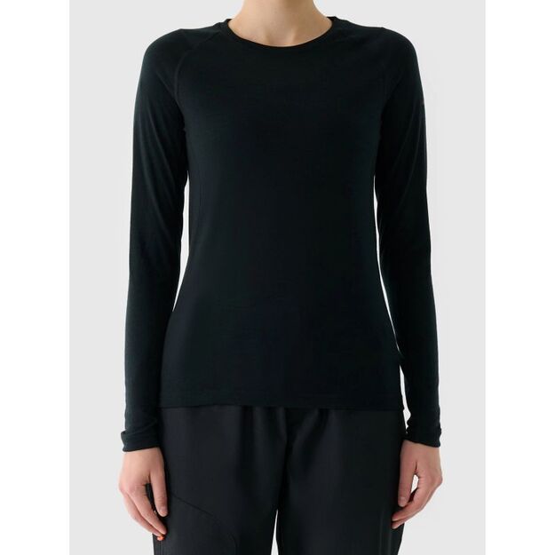 Women\ s quick-drying trekking longsleeve with merino wool 4F 4FWAW25TFLOF433-20S