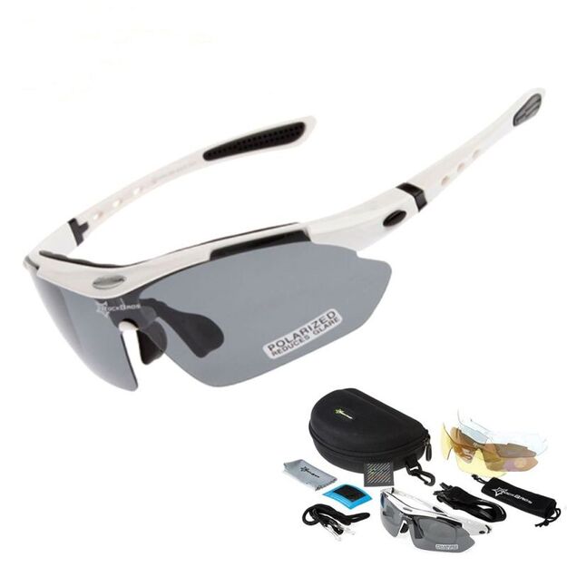 Rockbros polarized sunglasses 5 lenses white