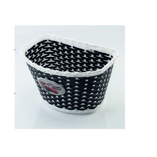 Bicycle basket - plastic front black cars