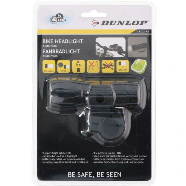 Dunlop Bike Headlight 9 LED 41688
