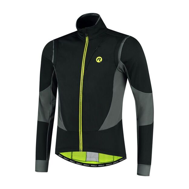Rogelli BRAVE winter jacket black/fluorescent M