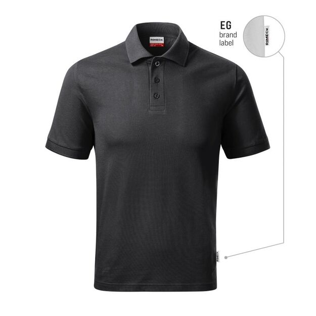 Men\ s Resist Heavy Polo Shirt (ebony gray 94 (brand label))