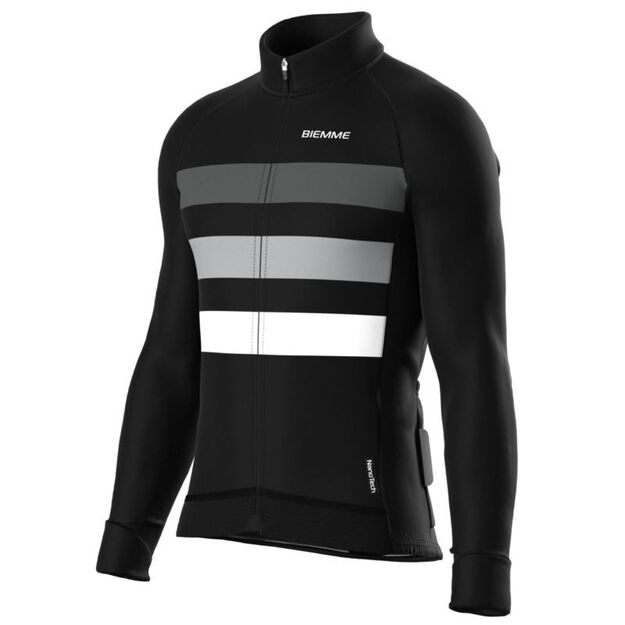 Biemme long sleeve T-shirt CALDERONE black and gray XXL