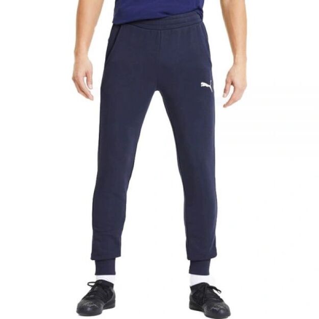 Puma men\ s cotton sweatpants, comfortable, sporty style, navy blue