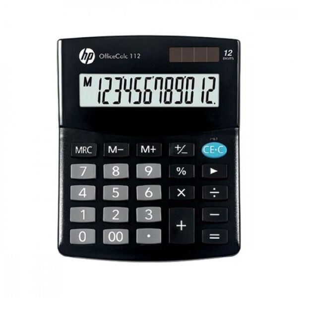 HP HP OC 112/INT BX Desktop Calculator, 12-digit display, 125x101x33mm, black