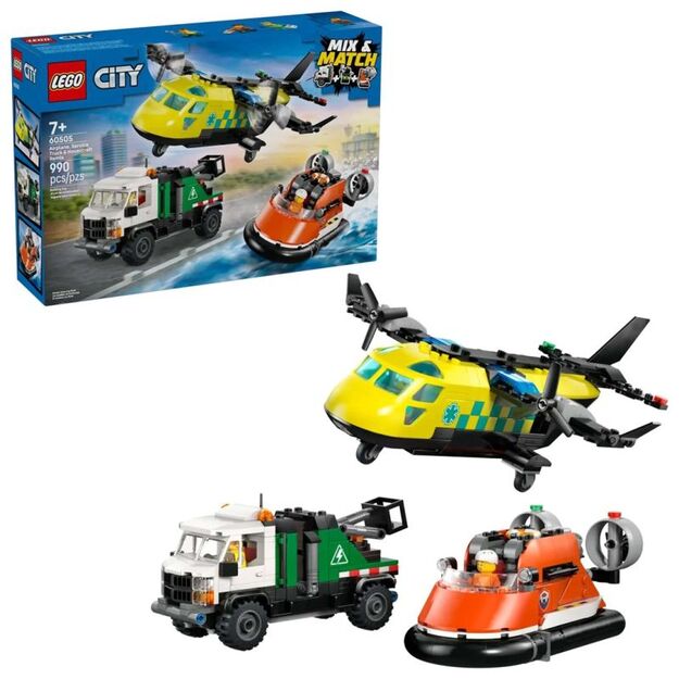 LEGO City 60505 Plane, Service Truck and Hovercraft