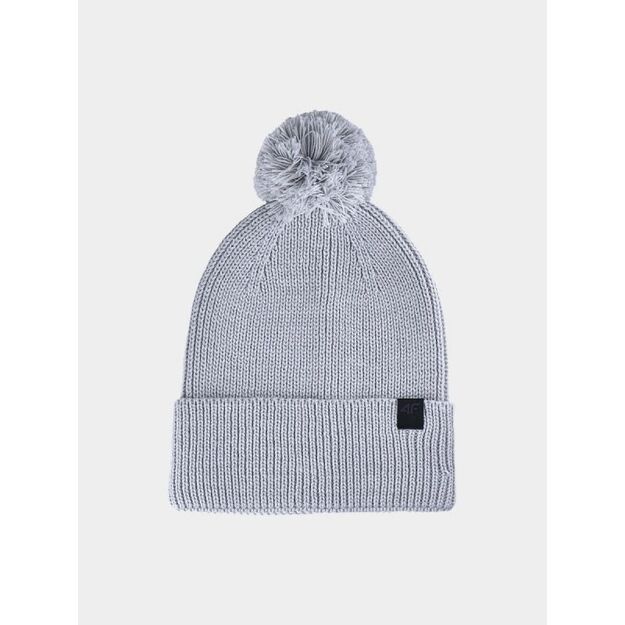 Unisex winter hat with pompom 4F 4FWAW24ACAPU472-27S