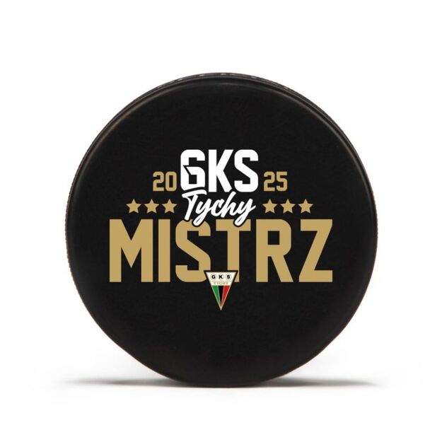 GKS Tychy 6 Polish Champion SREBKR-GKS hockey puck