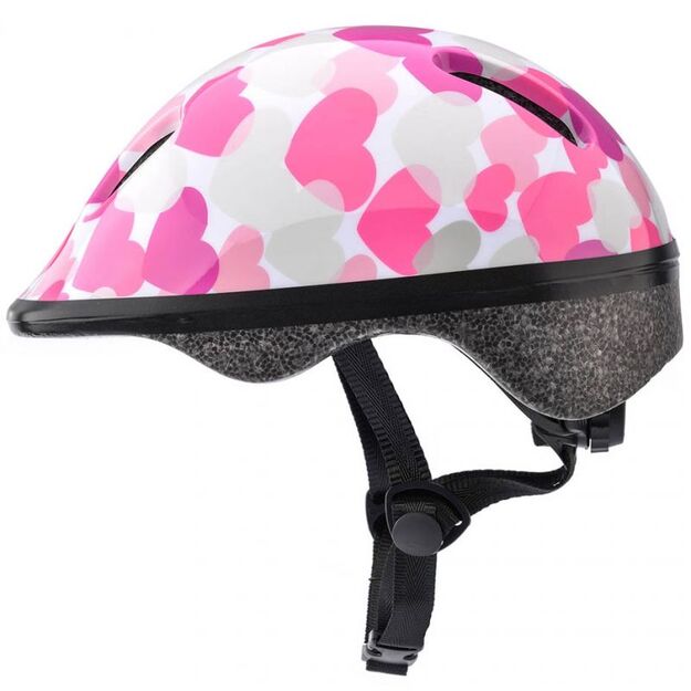Meteor KS06 Hearts pink bike helmet size S 48-52cm Jr 24819