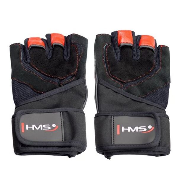Black/Red HMS RST01 Gym Gloves Size XL