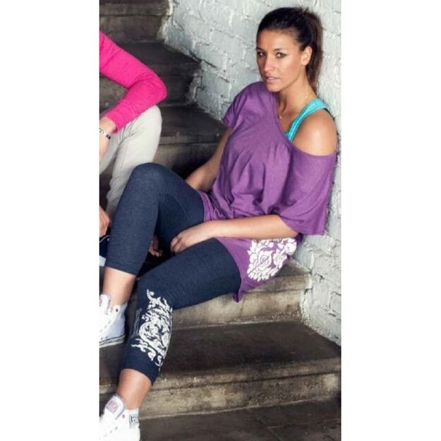 LEONE LW1009/S16 long leggings navy blue  S 