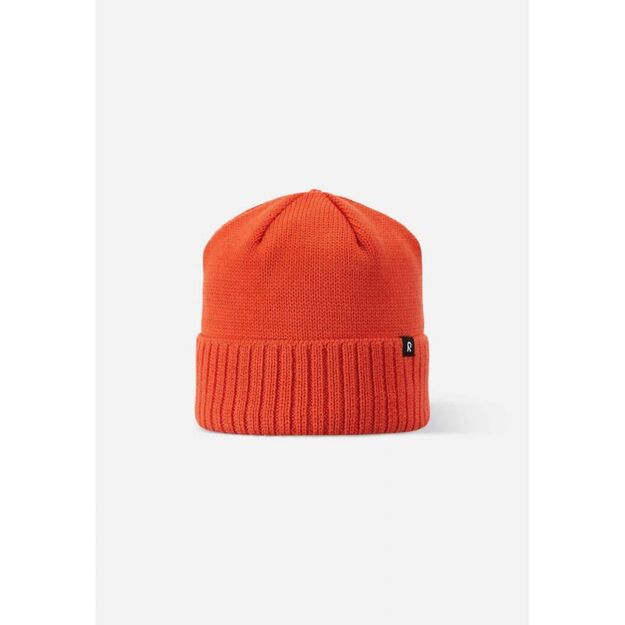 Reima Beanie Kalotti Red Orange Junior children\ s winter hat made of certified orange wool (5300232A-2820)