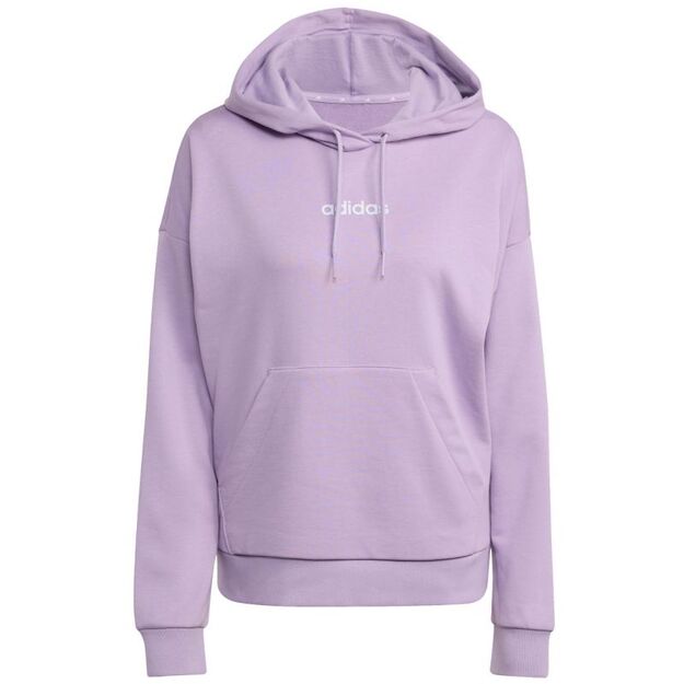 Women\ s adidas Essentials Linear French Terry Hoodie Purple JY0036