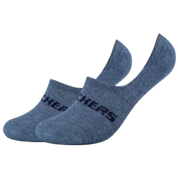 Skechers 2PPK Mesh Ventilation Footies Socks SK44008-5500 Blue 35-38