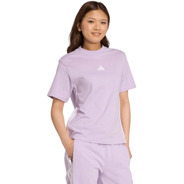 adidas Essentials 3-Stripes Cotton Women\ s T-Shirt Light Purple JX7619