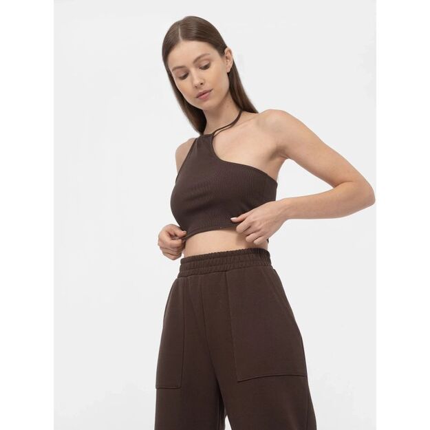 Women\ s asymmetrical one-shoulder crop top 4F