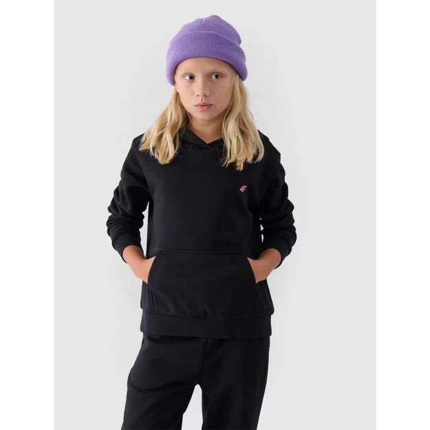 Girls\  sweatshirt with hood, open, 4F Junior 4FJWMM00TSWSF1316-20S