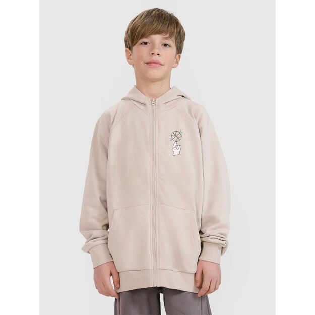 Boys\  zip-up sweatshirt with hood 4F 4FJRSS25TSWSM2103-83S