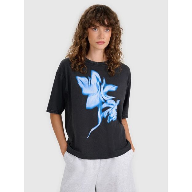 Women\ s oversize printed T-shirt 4F 4FRSS25TTSHF2747-20S