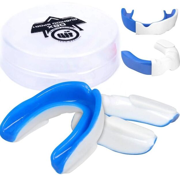 Gel Mouthguard + Box - White and Blue | GelTech