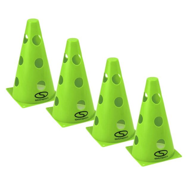 Set of 4 training cones - 23 cm green / PT4-12WH-G