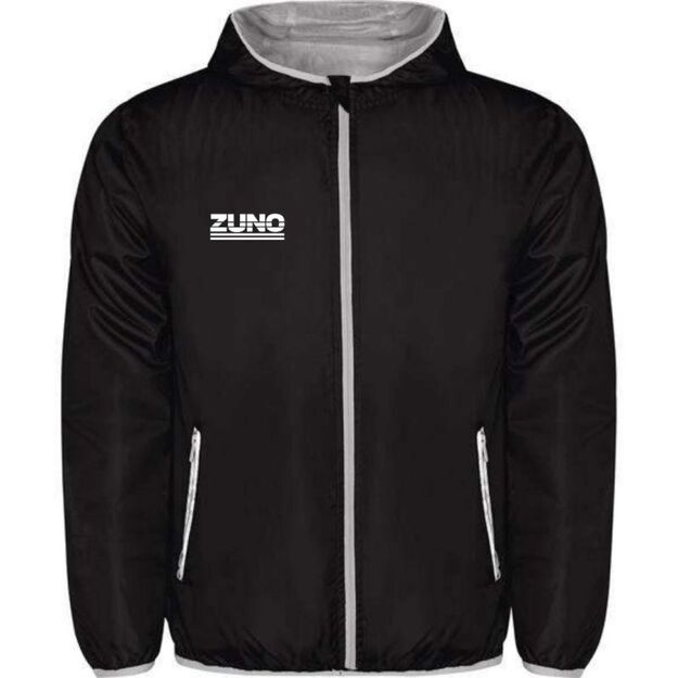 Zuno - black windbreaker raincoat