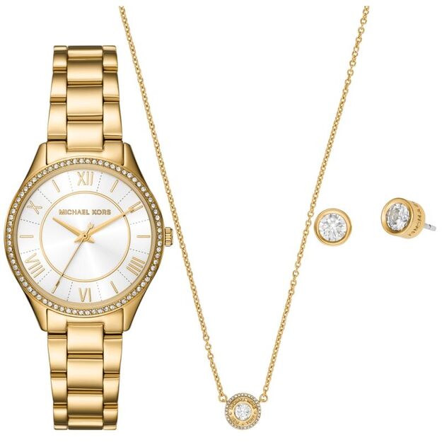 Michael Kors Lauryn Women\ s Watch + Jewelry MK4849SET + BOX