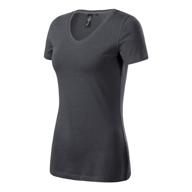 Malfini Action V-neck T-shirt W MLI-70183 light anthracite