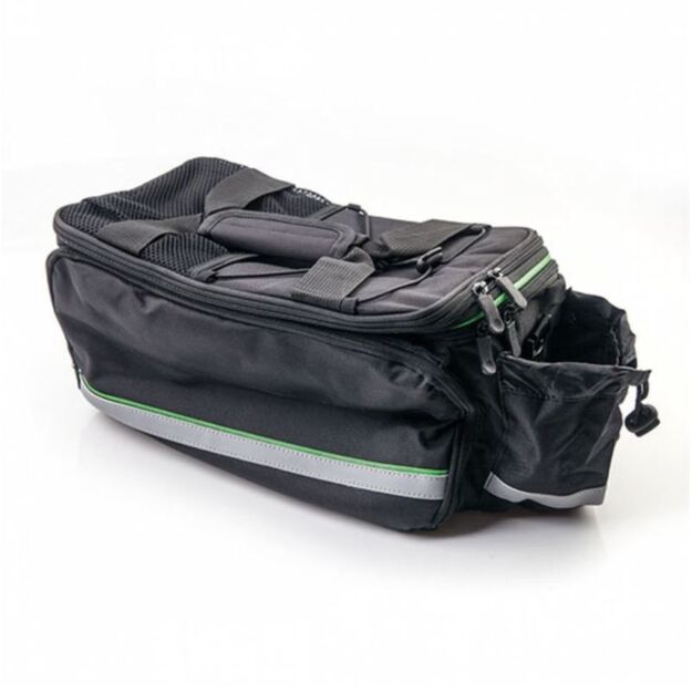 Foldable trunk bag, black and green, 20l