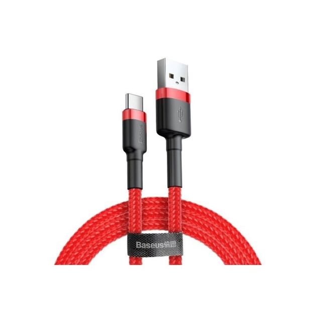 Baseus Cafule CATKLF-C09 Cable (USB 2.0 - USB Type-C  2m  black and red)