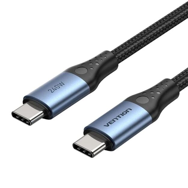 USB-C to USB-C Vention USB 2.0 Cable 5A 240W 1.5m Black