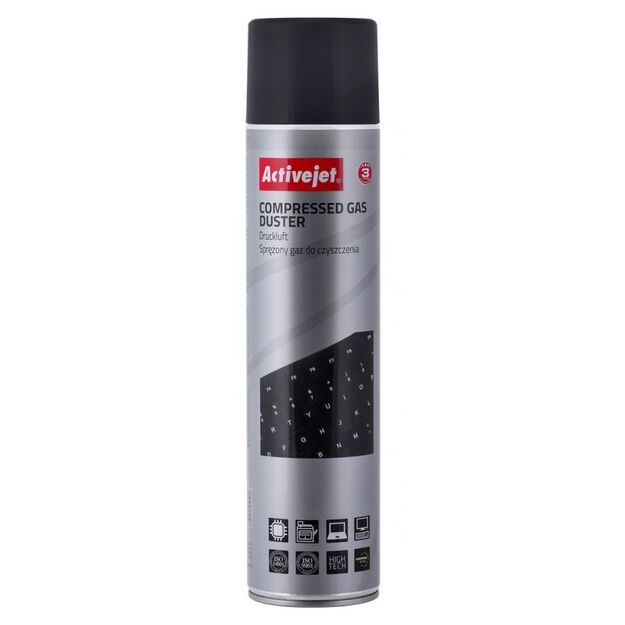 Activejet AOC-201 Compressed Air (600 ml) Air cleaning spray, easily cleans hard-to-reach places.