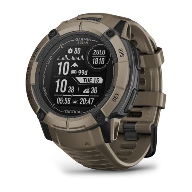 Garmin Instinct 2X Solar Watch - Tactical Edition Coyote Tan