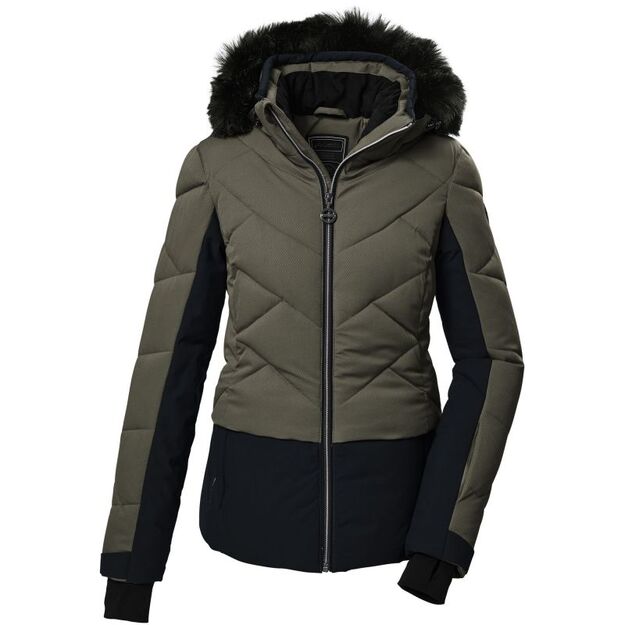 Killtec KSW 102 women\ s ski jacket, quilted, with a detachable hood, brown (42039/311)
