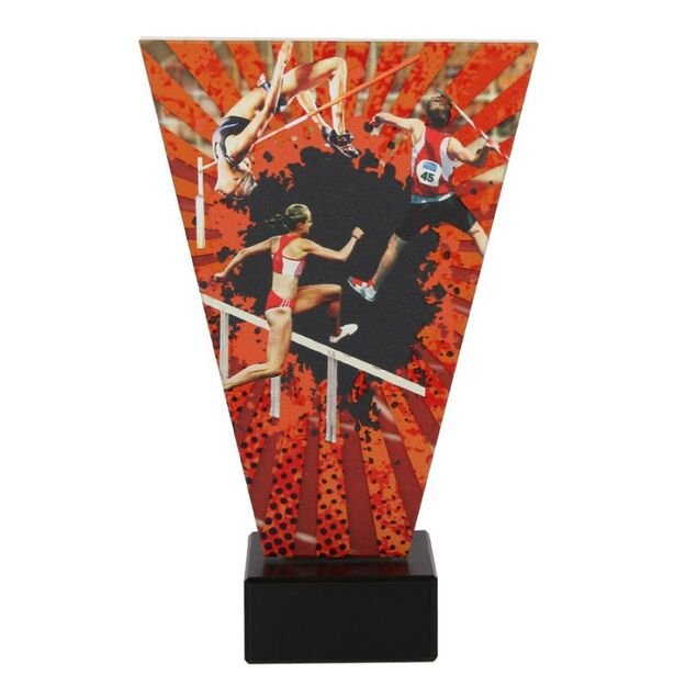 Athletics glass trophy