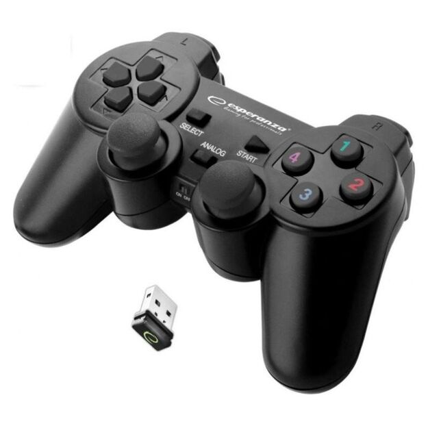 Esperanza EGG108K Wireless Gamepad (PC, PS3  black)