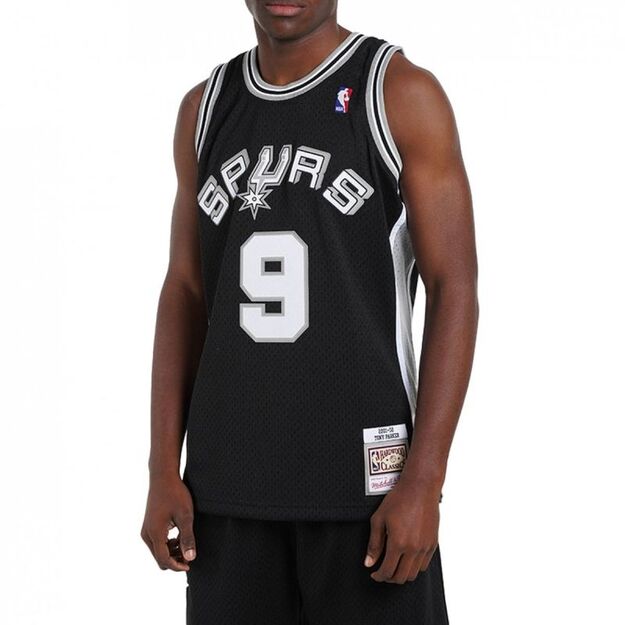 Mitchell & Ness San Antonio Spurs NBA Swingman Jersey Spurs 2001 Tony Parker M SMJYLG19018-SASBLCK01TPA