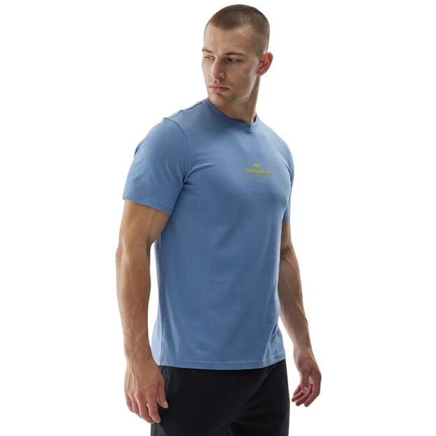 Men\ s T-shirt 4F M2961 denim 4FWAW25TTSHM2961 32S