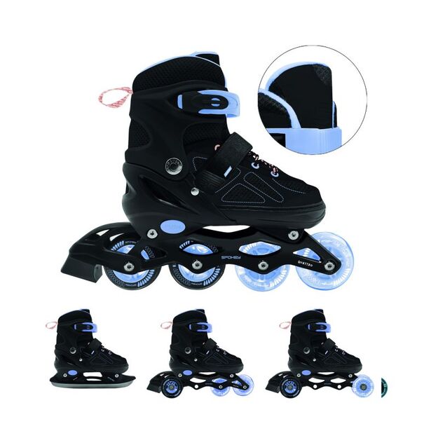 Spokey Quattro 4IN1 SPK-943430 inline skates size 34-37 BK/VT
