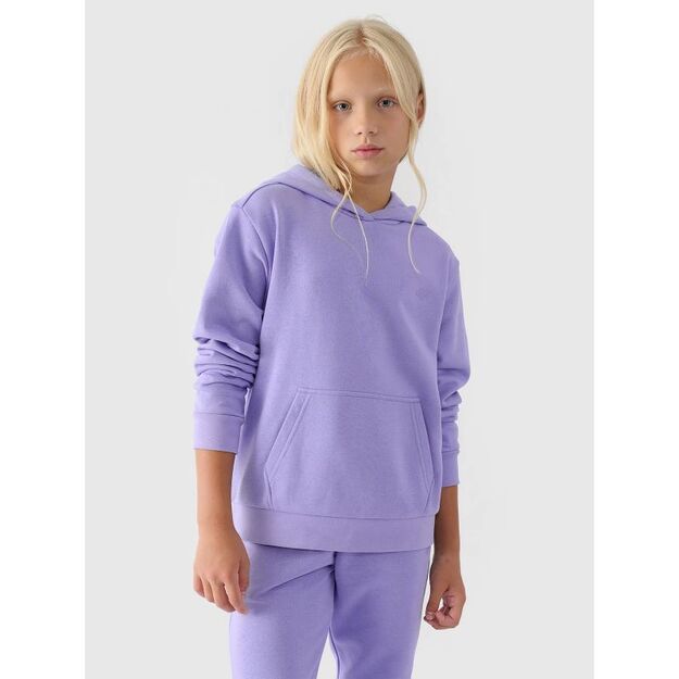Girls\  sweatshirt with hood, open, 4F Junior 4FJWMM00TSWSF1316-32S
