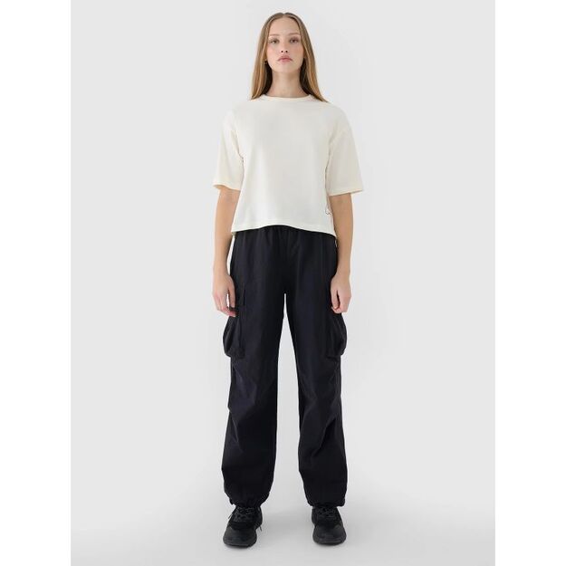 Women\ s oversize printed T-shirt 4F 4FWSS25TTSHF1971-11S