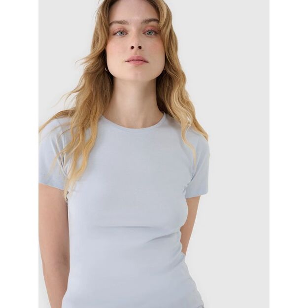Women\ s slim T-shirt with modal 4F 4FWSS25TTSHF1995-34S